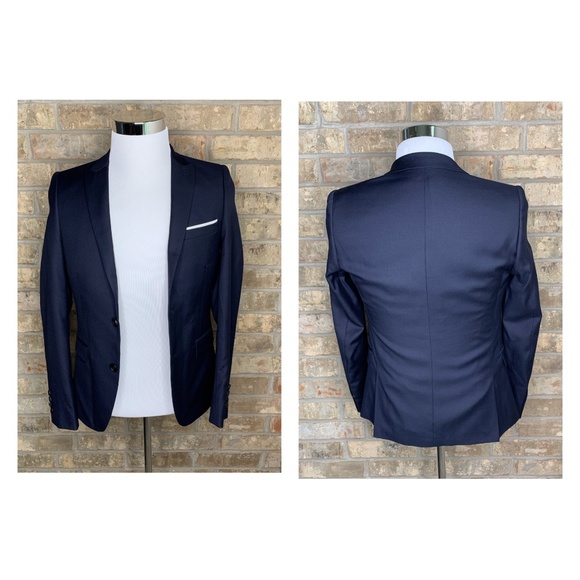 The Kooples Other - The Kooples Slim Fit Wool Coat Navy - S38